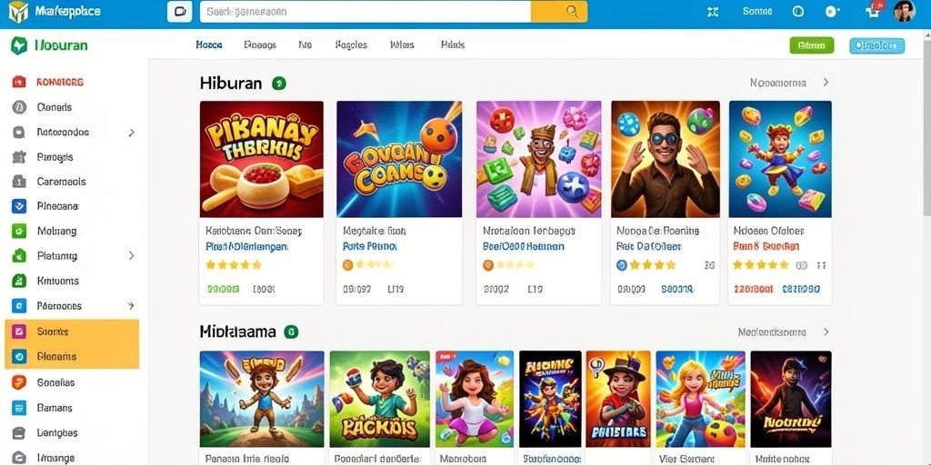Tangkapan layar antarmuka game yang user-friendly.